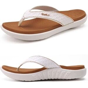KuaiLu Women's US 10 Flip Flops Ladies Yoga Mat Comfortable Walking Thong Sanda